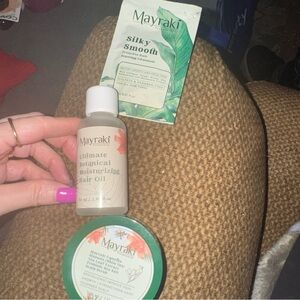 Mayraki Camellia White Tea Leaf Probiotic Sea Salt Scalp Scrub Hair Oil Set Of 3